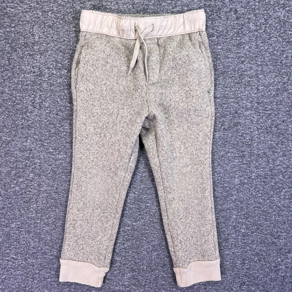 OshKosh Jogger Pants Toddler 3T Fleece Lined Casual‎ Winter Sweater Knit 19x14.5